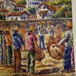 FINAL PRICE/WEEK Vintage watercolor & ink painting